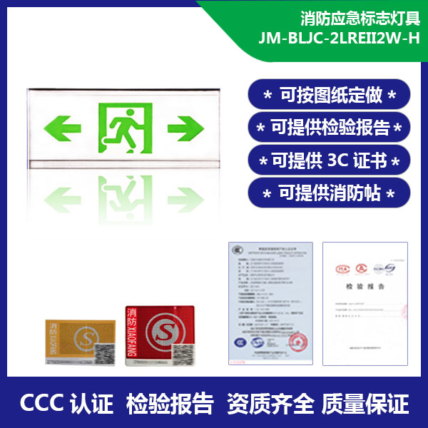 消防应急标志灯具 JM-BLJC-2LREII2W-H